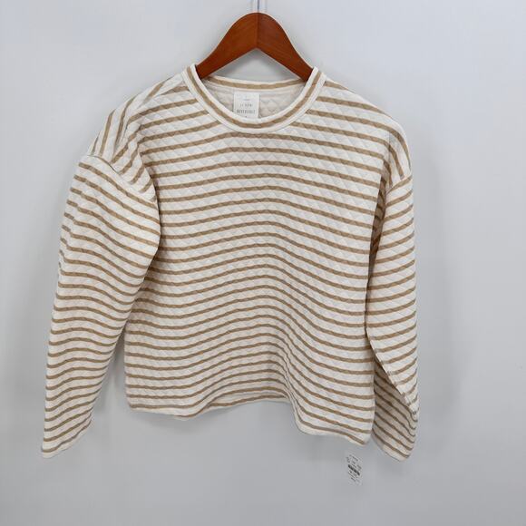 J. CREW NWT Reversible Quilted Pullover Crewneck Sweatshirt CH167 // S - Picture 1 of 7